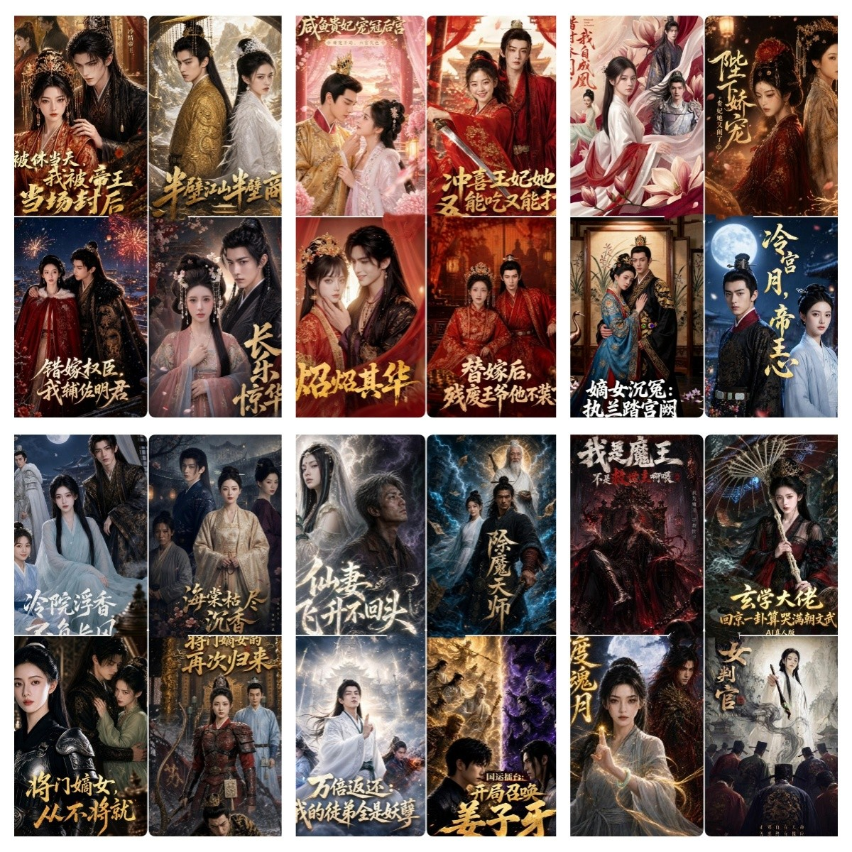 黄果短剧《咸鱼贵妃宠冠后宫》古装爱情短剧海报